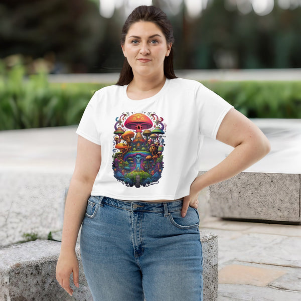 Magic Mushrooms Cropped T-Shirt